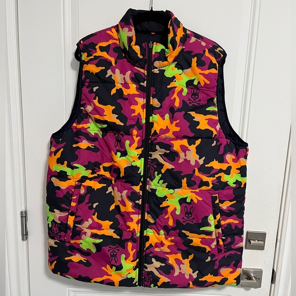 NWT - Psycho Bunny Men’s Reversible Puffer Vest - Size XL - Picture 2 of 14